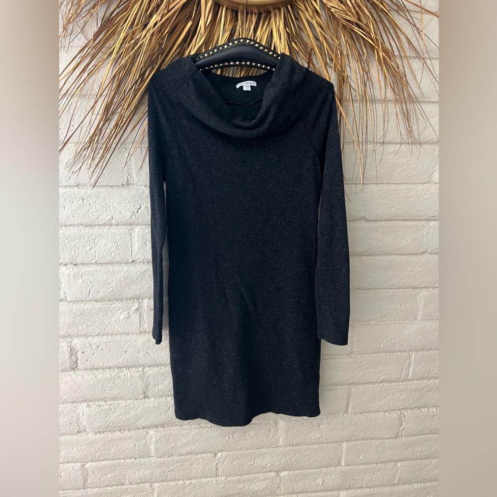James Perse Black Long Sleeve Dress